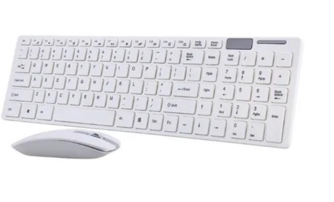 Imagem de Kit Teclado E Mouse Óptico Sem Fio Slim Português