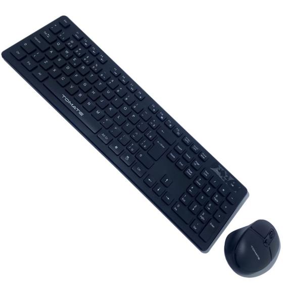 Imagem de Kit Teclado E Mouse Sem Fio 2.4ghz  Tomate 