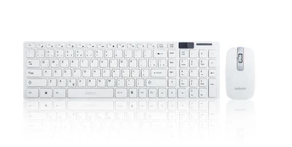 Imagem de Kit teclado e mouse sem fio bk-s1000 branco exbom