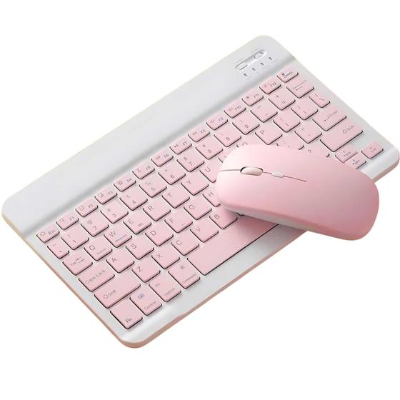 Imagem de kit teclado e mouse sem fio bluetooth connect 5.2 compatível pc IOS e android Original com garantia