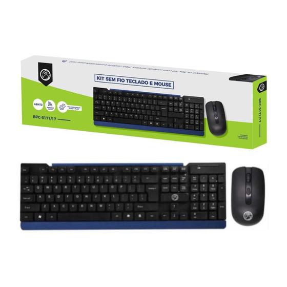 Imagem de Kit Teclado e Mouse sem fio BPC-5271/17 Wifi