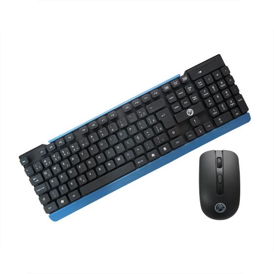 Imagem de Kit Teclado e Mouse sem Fio BrazilPC BPC-5271/17 - ABNT2 - 1200DPI - Preto