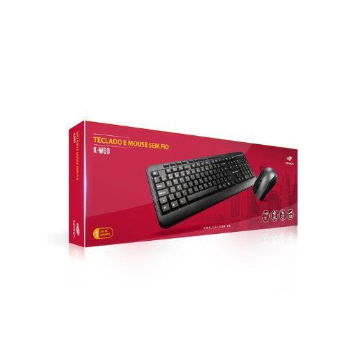 Kit Teclado e Mouse K-w60bk C3 Tech