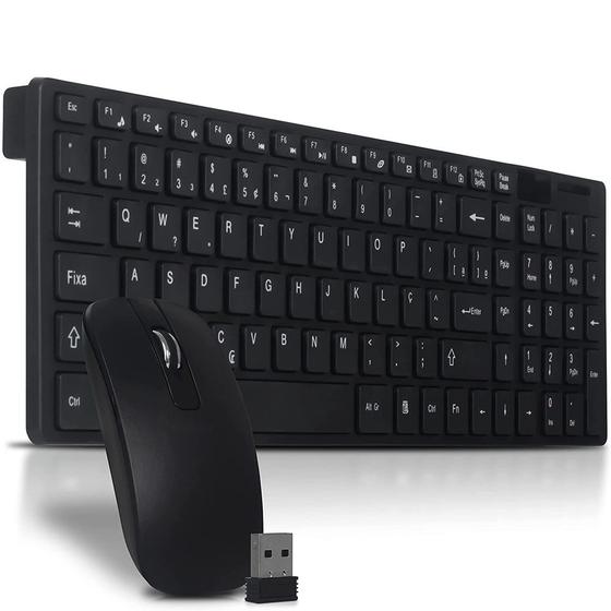Kit Teclado E Mouse Sem Fio Confortável Ótimo Para Home Office Computador Pc Notebook Português Abnt 2 Usb Menor preço em Kit Teclado E Mouse Sem Fio Confortável Ótimo Para Home Office Computador Pc Notebook Português Abnt 2 Usb