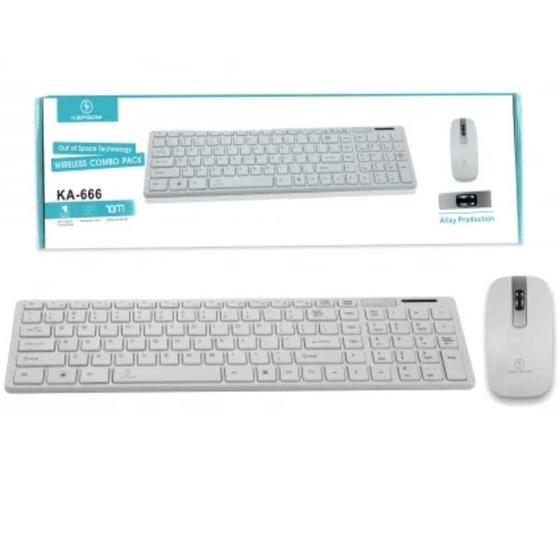 Imagem de Kit Teclado E Mouse Sem Fio Home Office KA-666