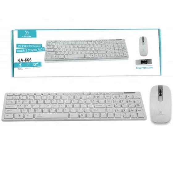 Kit Teclado E Mouse Sem Fio Home Office KA-666 - ds - Kit Teclado e ...