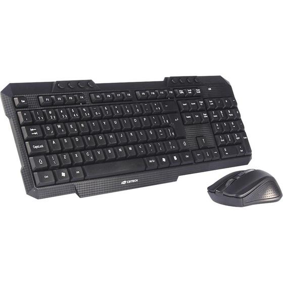 Imagem de Kit Teclado e Mouse sem Fio K-w10 Preto C3tech