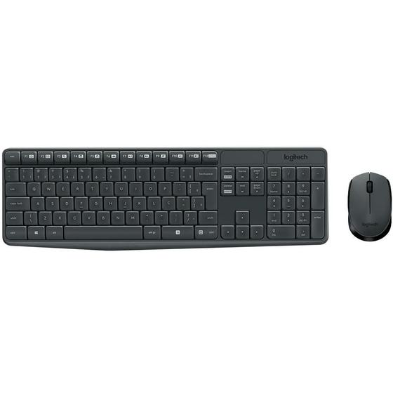 Imagem de Kit Teclado E Mouse Sem Fio Logitech Mk235