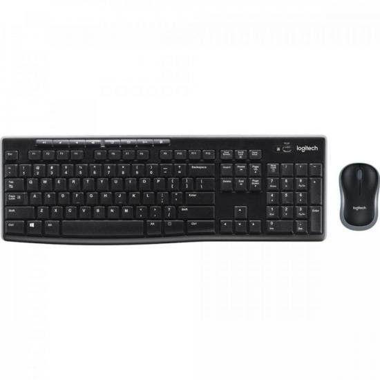 Imagem de Kit Teclado e Mouse Sem Fio Logitech MK270