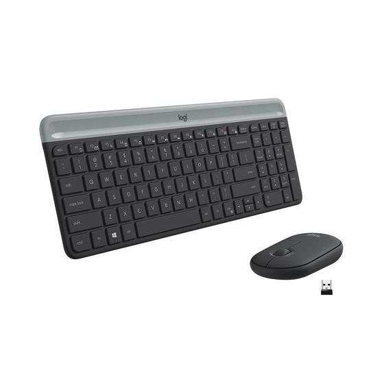 Imagem de Kit Teclado e Mouse Sem Fio Logitech MK470 Slim Ultrafino