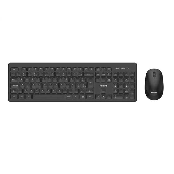 Imagem de Kit Teclado e Mouse Sem fio Philips SPT6308B, 1600 DPI, ABNT2, Preto