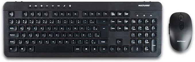 Imagem de Kit Teclado e Mouse sem fio recarregável  Multilaser TC250