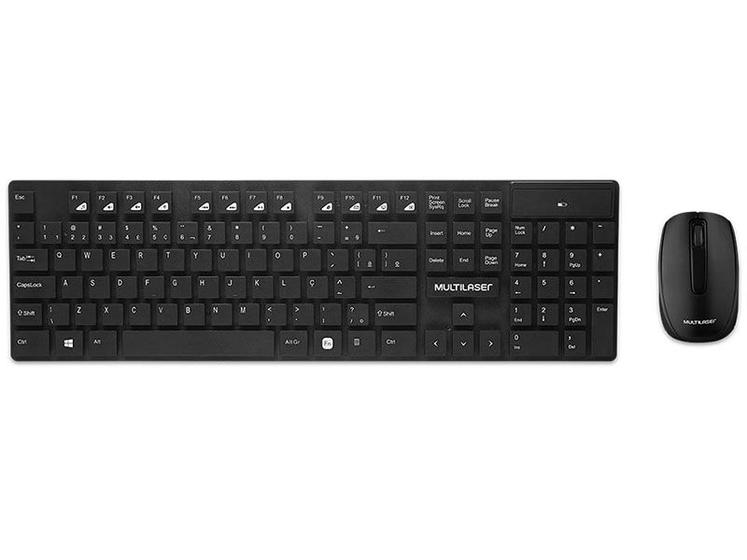 Imagem de Kit Teclado e Mouse sem Fio Teclas Flutuantes Preto TC251