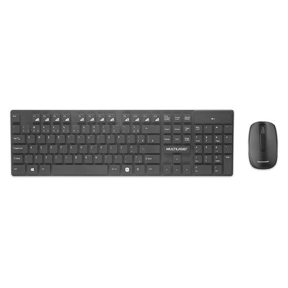 Imagem de Kit Teclado E Mouse Sem Fio Teclas Flutuantes Preto Tc251