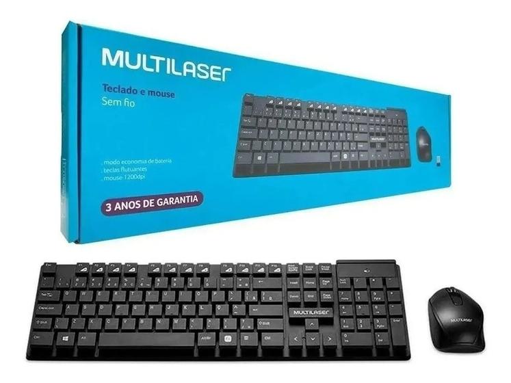 Imagem de Kit Teclado E Mouse Sem Fio Wireless 2.4ghz Pc Notebook Mac