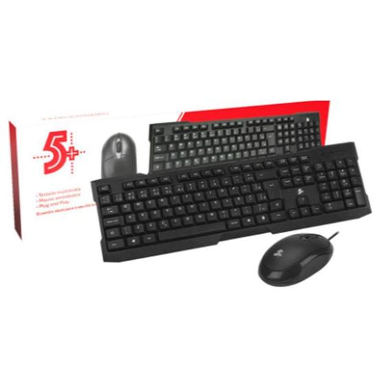 Imagem de Kit Teclado e Mouse Usb Com Fio Para Notebook Para Empresas