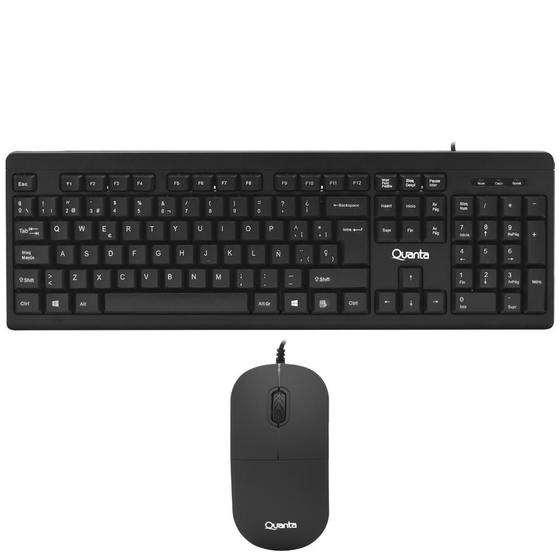 Imagem de Kit Teclado e Mouse USB com Fio QTKTM30