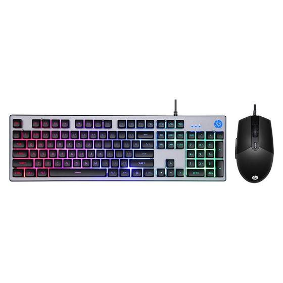 Imagem de Kit Teclado e Mouse USB Gaming Membrana Preto KM300F - HP