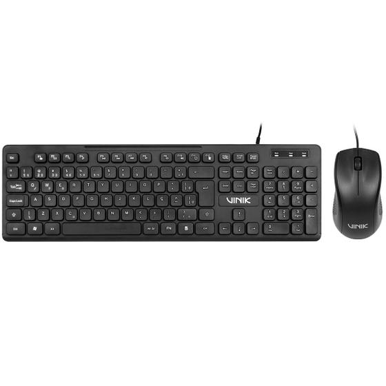 Imagem de Kit Teclado E Mouse Usb Slim Chocolate Vinik - Sc100