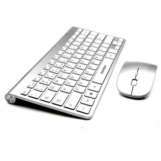Imagem de Kit Teclado E Mouse Wireles Sem Fio Usb Computador Tec Abnt2
