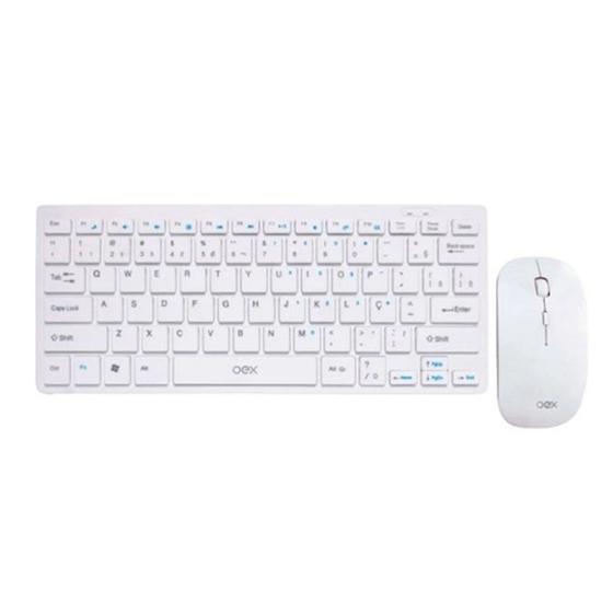 Kit Teclado e Mouse Wireless Sem fio ULTRA SLIM Compacto Branco TM405 - OEX Menor preço em Kit Teclado e Mouse Wireless Sem fio ULTRA SLIM Compacto Branco TM405 - OEX
