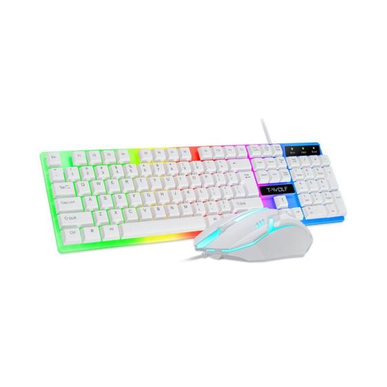 Kit Teclado Gamer e Mouse Gamer Semi Mecânico c/ Led RGB Menor preço em Kit Teclado Gamer e Mouse Gamer Semi Mecânico c/ Led RGB