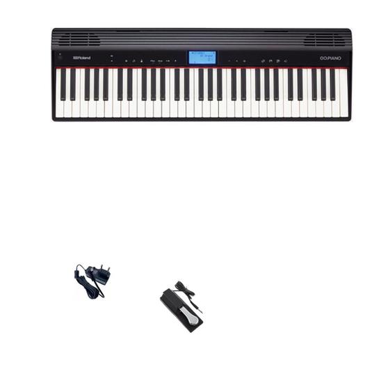 Imagem de Kit Teclado GO61P Roland Go Piano Sintetizador Com Pedal