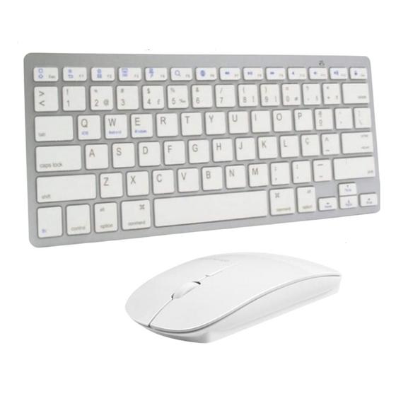 Imagem de Kit Teclado Mouse Bluetooth iMac iPad Android Phone Celular