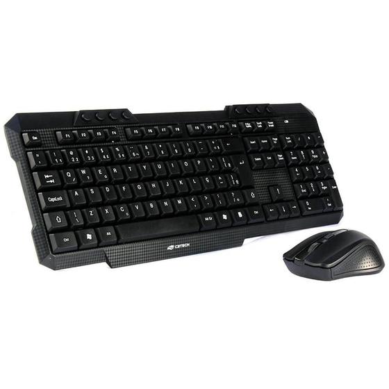 Imagem de Kit Teclado + Mouse C3tech K-W10BK Sem Fio Preto