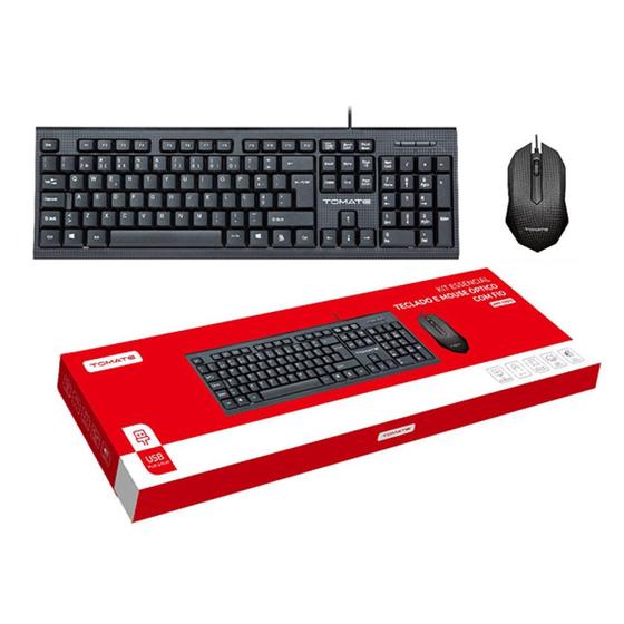 Imagem de Kit Teclado + Mouse Com Fio Optico Tomate MKT-01713