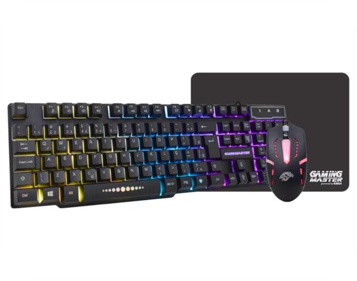 Imagem de Kit Teclado, Mouse e Mousepad Gamer K-Mex KM5228 Com Fio