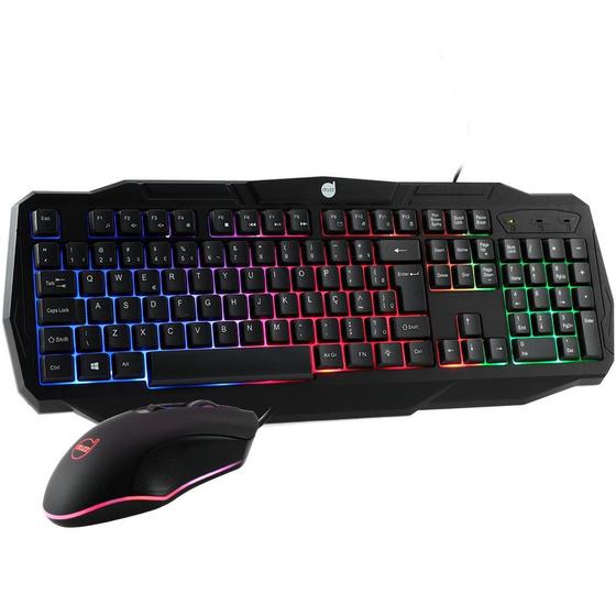 Imagem de Kit Teclado + Mouse Gamer USb 2.0 Rainbow Rgb  Dazz Battlefire Revolution 625021