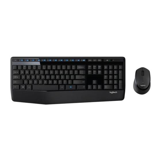 Imagem de Kit teclado+mouse logitech usb s/fio mk345 preto