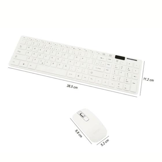 Imagem de Kit Teclado + Mouse Sem Fio Com Capa Silicone Slim Wireless