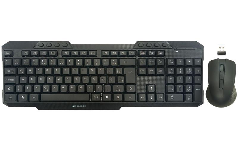 Imagem de Kit Teclado + Mouse Sem Fio K-W10  Pilhas inclusas