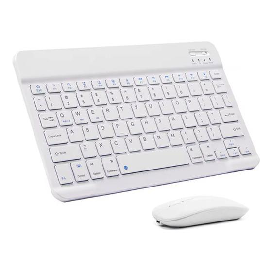 Imagem de Kit Teclado Mouse Sem Fio Recarregável Bluetooth Tablet/not