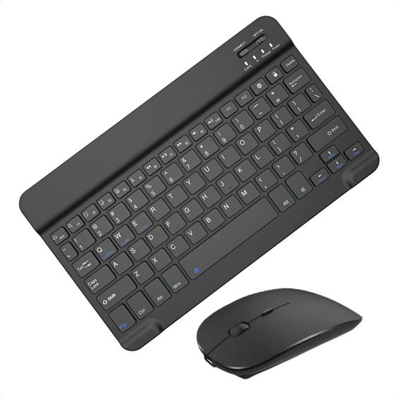 Imagem de Kit Teclado Mouse Tablet Tab A9 Plus A9+ X210 X216 Recarregável Bluetooth Sem Fio Premium