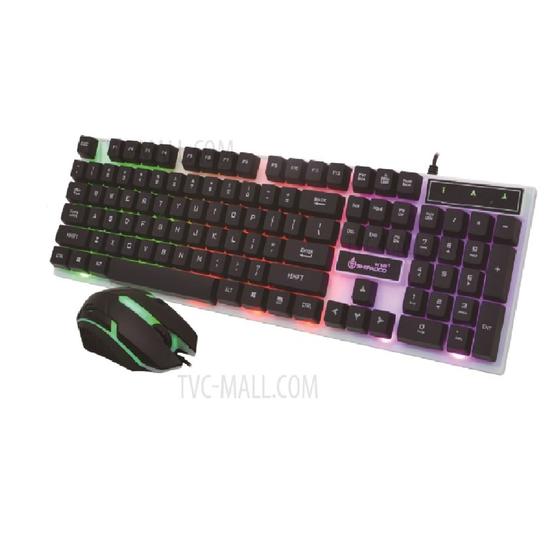 Imagem de Kit Teclado + Mouse USB Gamer Combo Led Rainbow Jogos PC Notebook Shipadoo