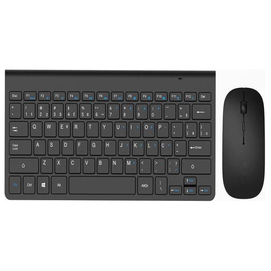 Imagem de Kit Teclado Mouse Wireless iMac iPad Android Phone Smartv Nf Longa Vida Pilhas De 24 Meses