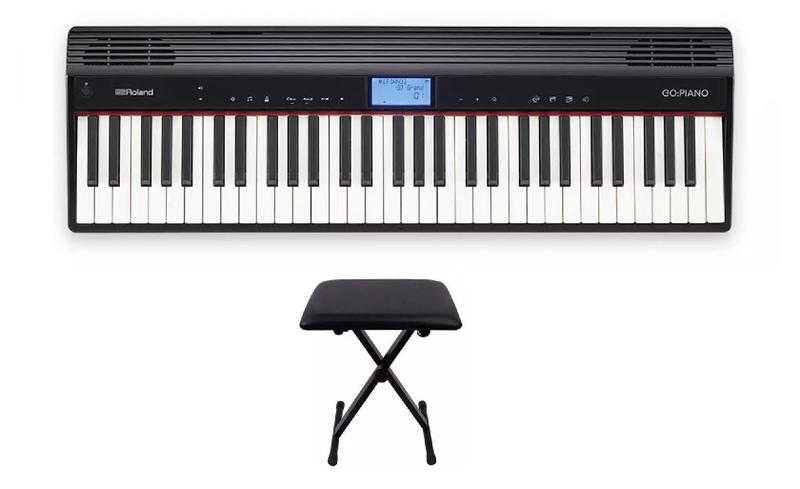 Imagem de Kit Teclado Roland Go Piano Go61p Com Banqueta