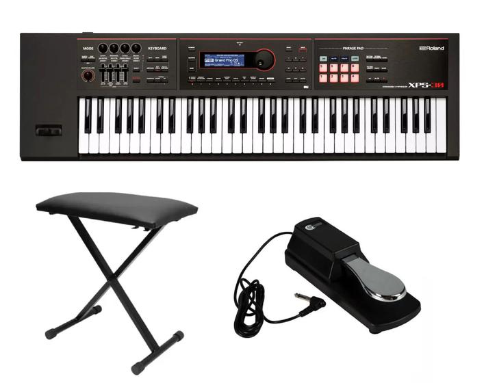 Imagem de Kit Teclado Roland Xps30 com Banqueta e Pedal Sustain