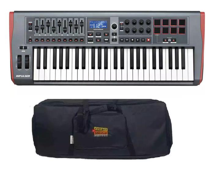 Imagem de Kit Teclado Teclado Controlador Impulse 49 Novation Com Capa