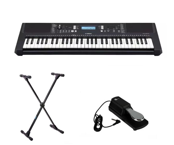 Imagem de Kit Teclado Yamaha Psr Ew310 Com Suporte e Pedal Sustain