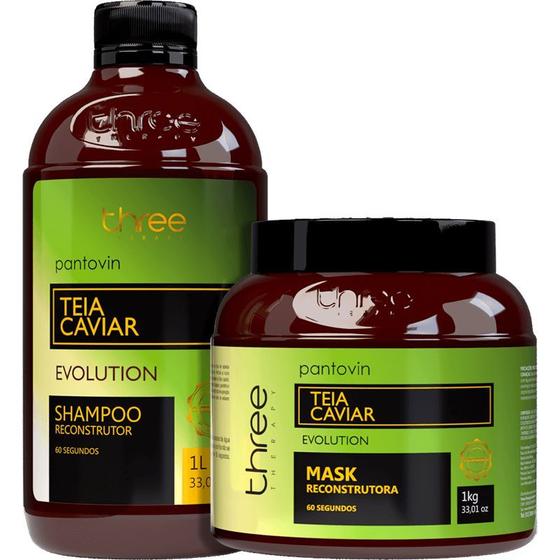 Imagem de Kit Teia Caviar Pantovin Shampoo + Máscara 1Kg