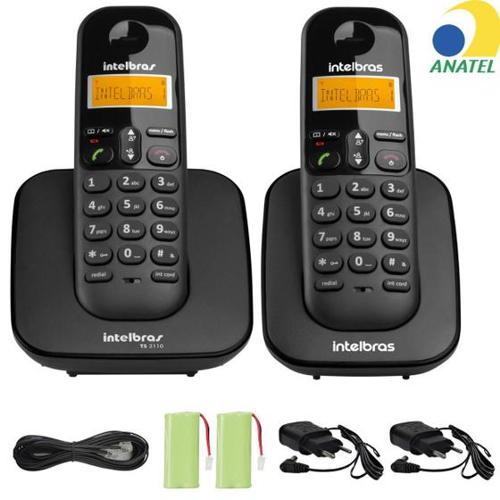 Imagem de Kit Telefone Com Ramal Adicional Id Bina Ts 3110 Intelbras