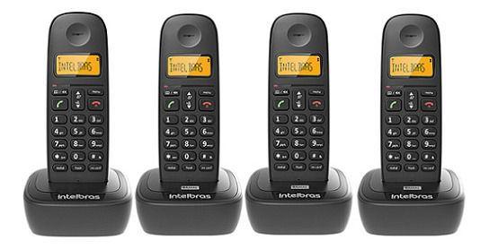 Kit Telefone Sem Fio Ts 2510 + 3 Ramais Ts 2511 Intelbras Menor preço em Kit Telefone Sem Fio Ts 2510 + 3 Ramais Ts 2511 Intelbras