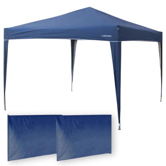 Imagem de Kit Tenda Dobravel Trixx 3m X 3m Base e Topo + 2 Paredes Laterais Azuis  Nautika 