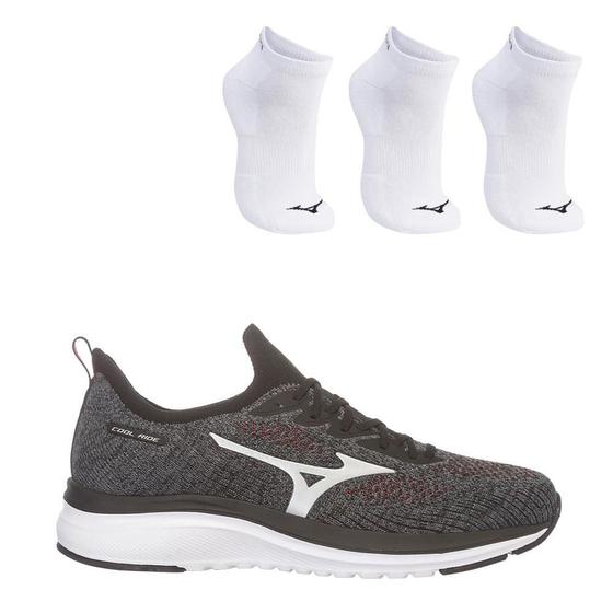 Imagem de Kit Tênis Mizuno Cool Ride Masculino + 3 Pares Meia Mizuno