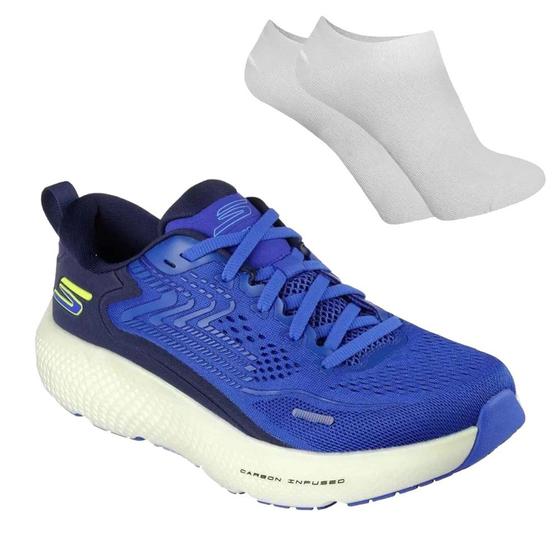 Imagem de Kit Tênis Skechers Go Run Max Road 6 Masculino + Par de Meia