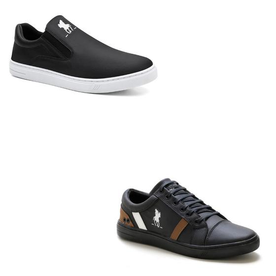 Imagem de Kit Tênis Slip On Masculino Polo Plus + Sapatênis Casual